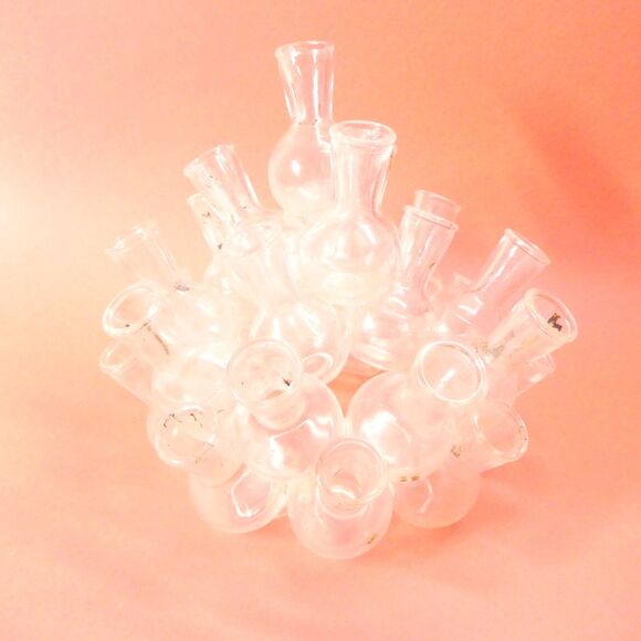 Floral Design Glass Mini Vase Centerpiece Vintage Plant Propagation Cluster - Picture 4 of 16